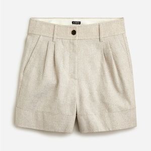 J. Crew Cuffed high-rise suit short in stretch linen blend